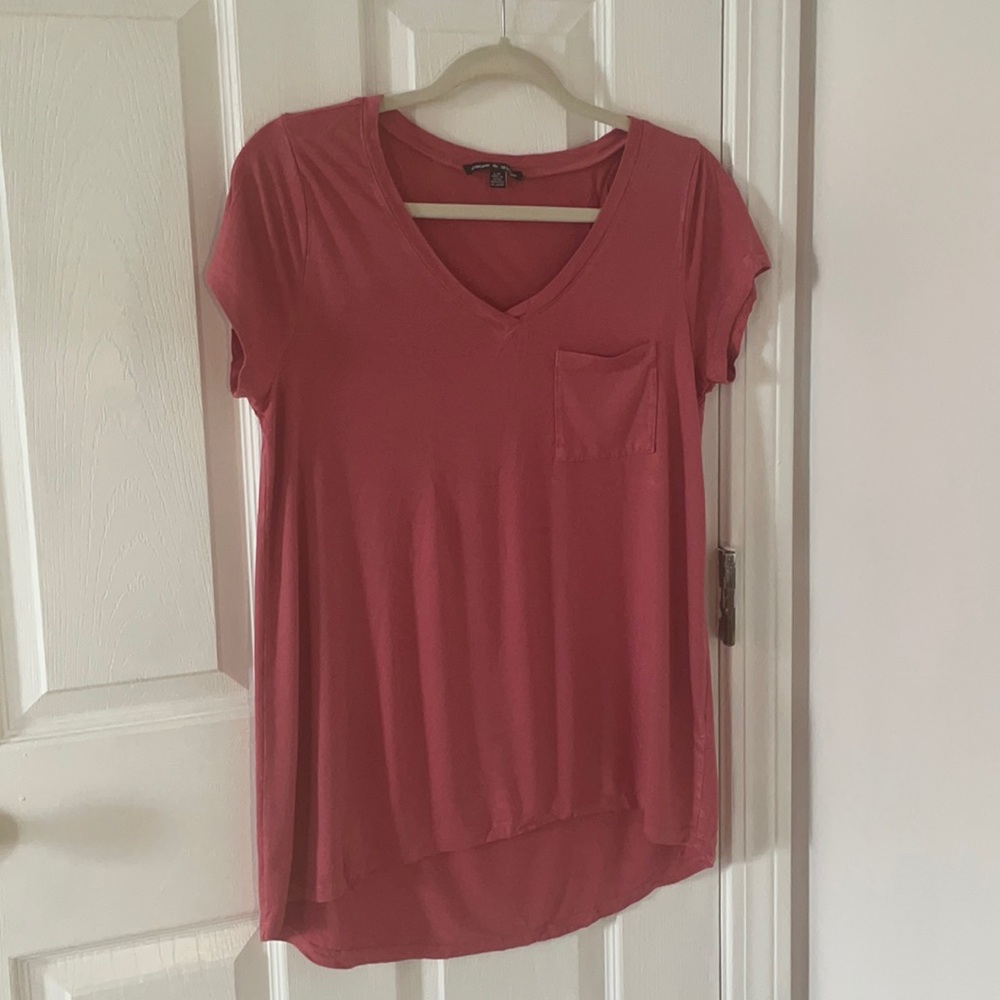 ♡ SOLD ♡ cable & gauge pink short sleeve tee